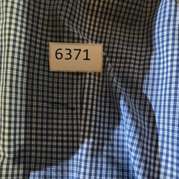 Men's Boss Hugo Boss Regular Fit Sz Large Check / Plaid Blue Long Sleeve Shirt - Picture 9 of 9